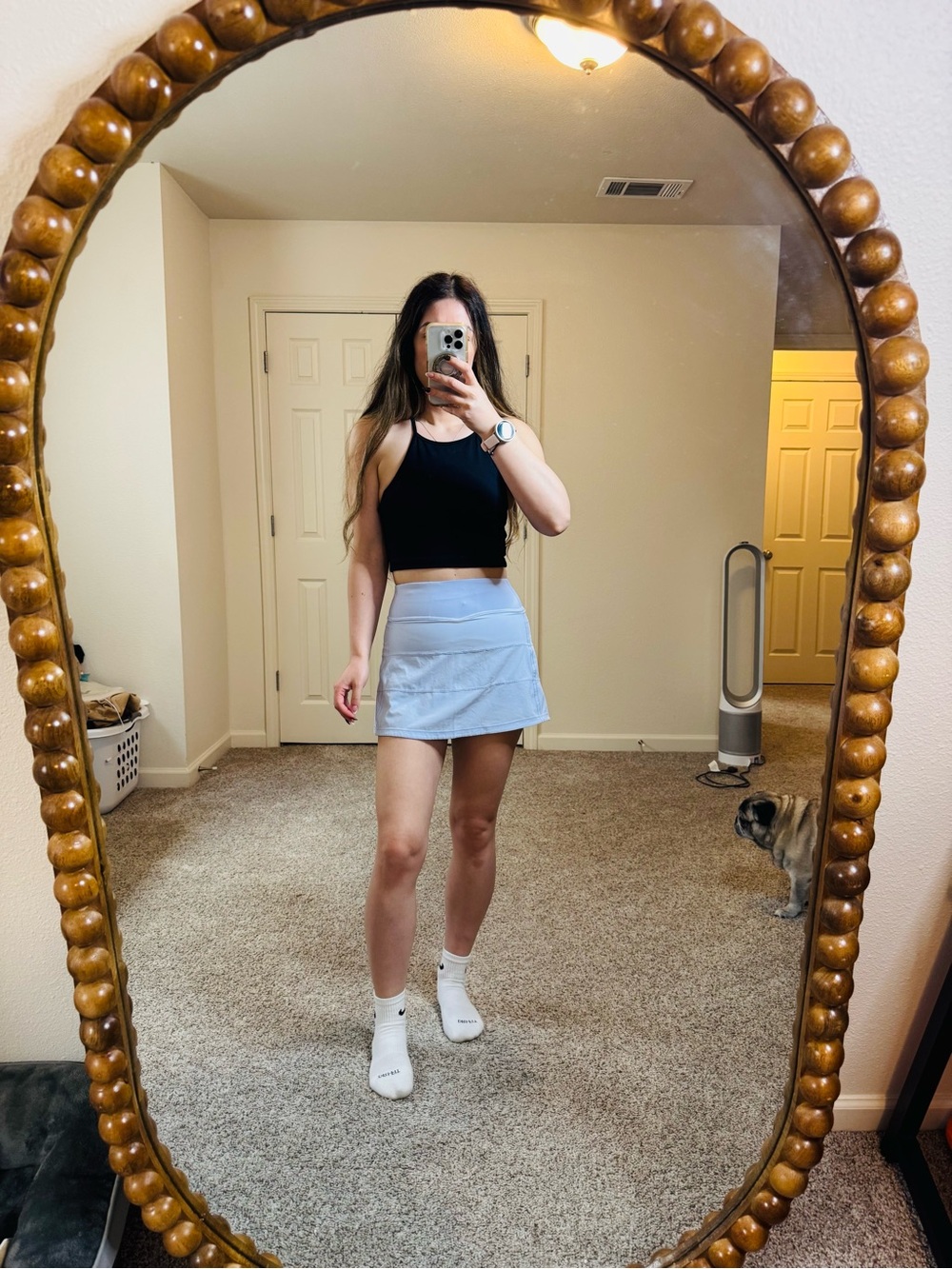 Lululemon Pace Rival Mid-Rise Skirt Long Pastel Blue Size 0 Tennis Skort